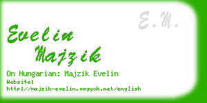 evelin majzik business card